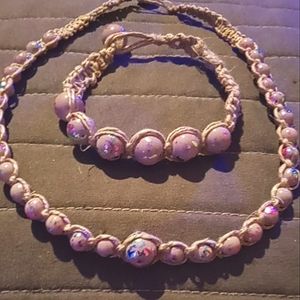 Beaded hemp choker/bracelet